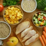 free carb cycling meal plan pdf showing a variety of foods