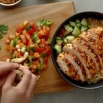 Person preparing a healthy gluten-free meal