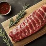 Deer backstrap on a cutting board - should you soak a deer backstrap before cooking?