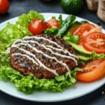 simple beef dish for warm weather arranged on a plate