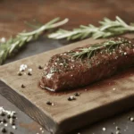 Marinated venison steak on a cutting board - how long can you marinate venison
