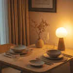 Cosy dining table at 7h30 PM